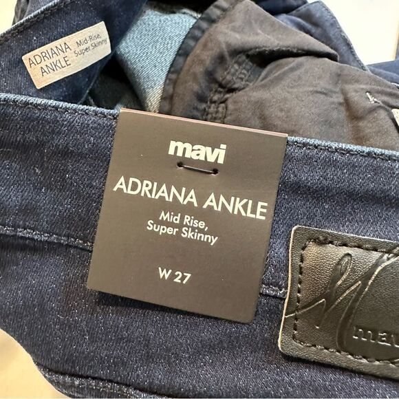 NWT Mavi Jeans Adriana Ankle Mid Rise Super Skinny Size 27 - Picture 7 of 11